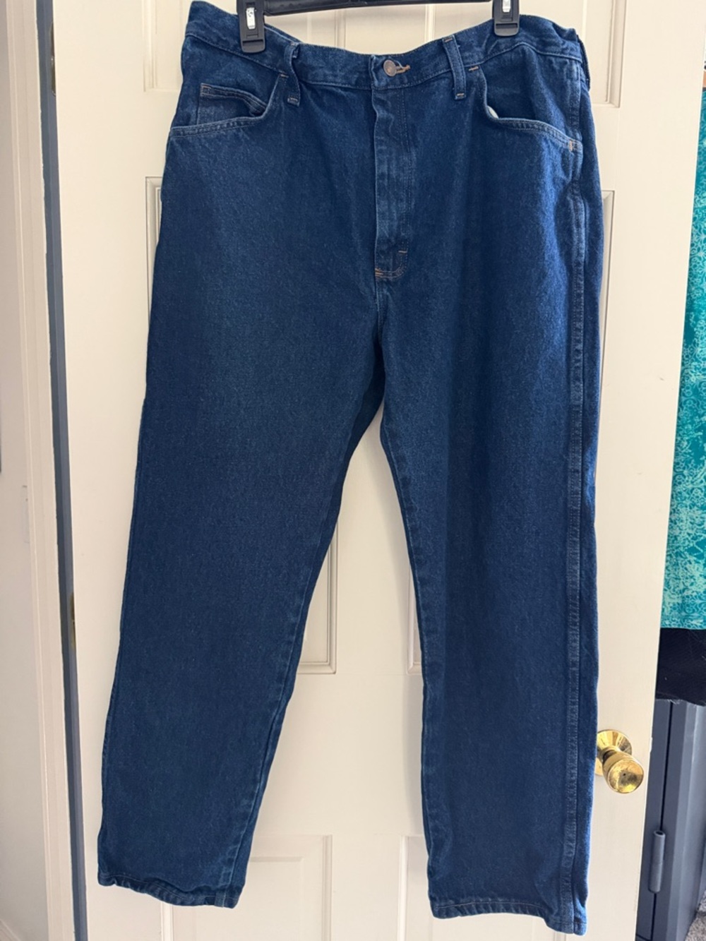 Rustler Men's Relaxed Fit Dark Blue Jeans